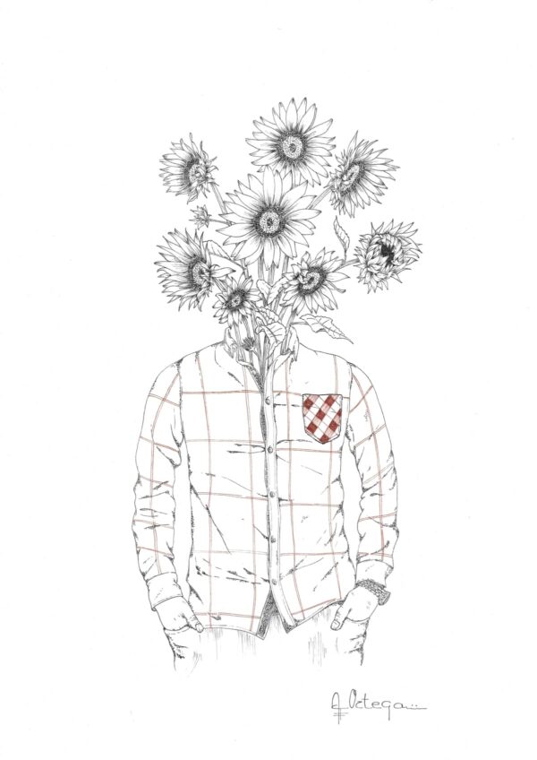 ilustracion personalizada fantasia mr sunflowers