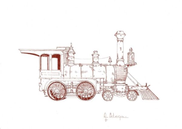 ilustracion personalizada trenes el tren rotated