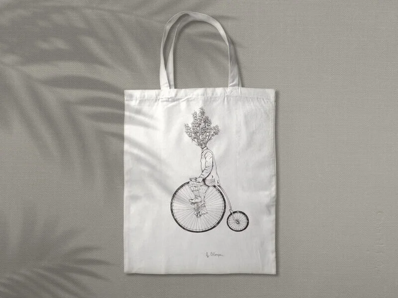 ilustraciones a mano tote bags